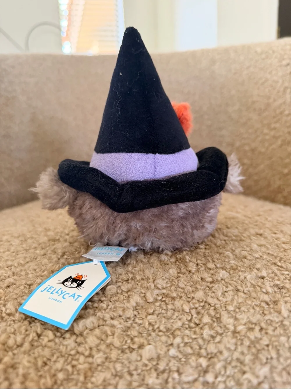 Jellycat Plush Witch Owl Pet Toy - Brown & Black